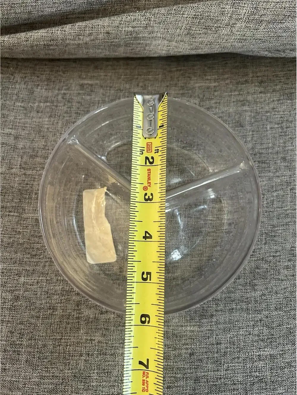 Longaberger Plastic Protector For Button Basket 3 Way Divided Hard Plastic